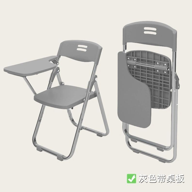 Conference student neutral foldable writing board table and chair plastic conference room chair all-in-one folding chair training chair