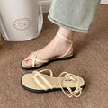 2025 new collection women's thong sandals - summer outdoor wear, flat roman sandals, one-strap flip-flops, women's footwear for export