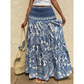 Shipped: cross-border, independent us/european e-commerce platform, casual printed maxi skirt, vacation midi skirt, foreign trade printed dress