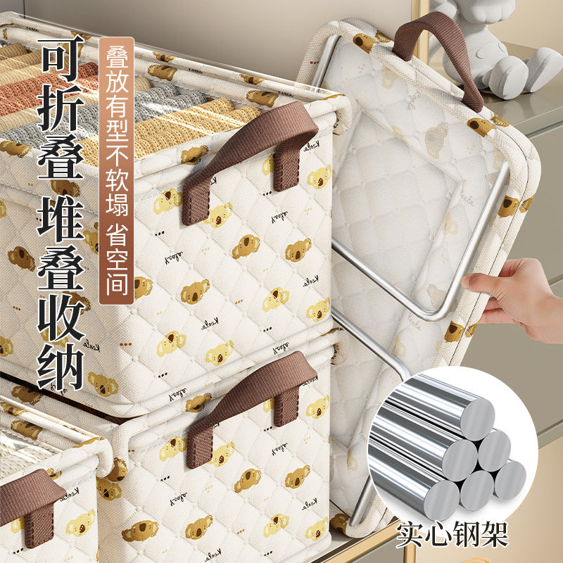 Cartoon Koala Storage Box Clothing Household Storage Basket Wardrobe Dormitory Storage Box Fabric Clothes Drawer Storage Box