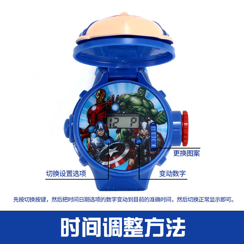 Ultraman kids' toys cartoon hero light-up projector zero tiga geed electronic watch student gift