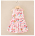 New summer girls' dresses: girls' sundresses, pink castle cotton dresses, princess kids' beach dresses