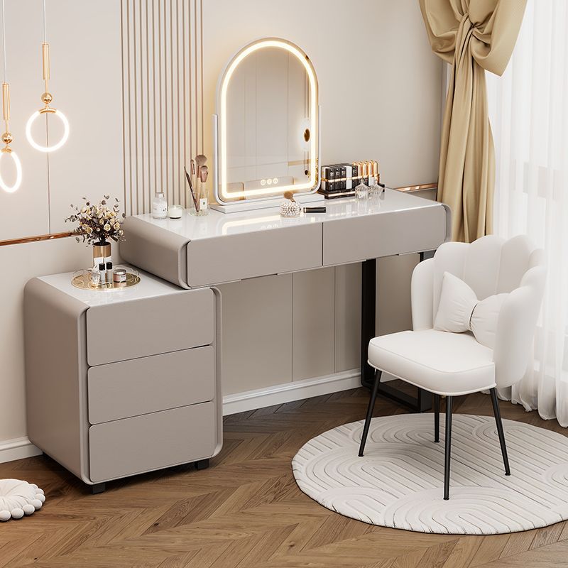 new master bedroom vanity table - solid wood, light luxury, high-end feel, chest of drawers integrated makeup vanity, bedroom makeup table