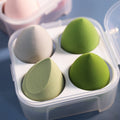 4-pack beauty egg, no powder, no powder, wet and dry use, soft powder puff, makeup tool, sponge puff