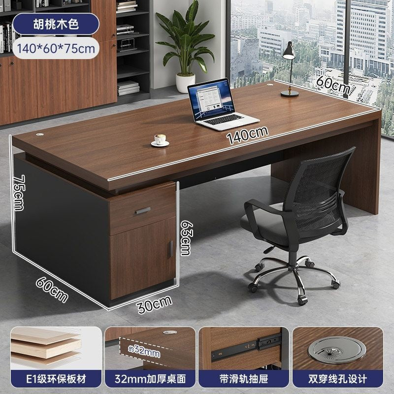 Office desk - minimalist modern manager desk, employee workstation, home computer desk, student study desk, executive desk