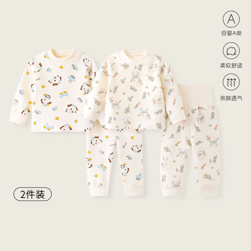 Kidsfall and winter shu velvet cloud-like cotton 300g autumn clothes high waist belly protection boneless type a heattechintimatessuit