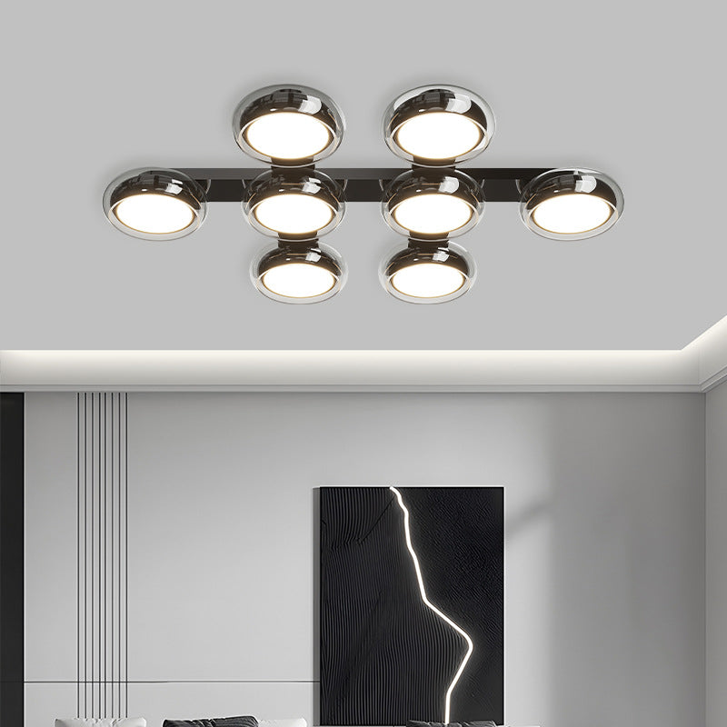 Living room ceiling light modern simple atmosphere soot glass Italian light luxury creative high-end dining room bedroom lighting