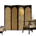 New chinoiserie screen foldablemovable living room entrance tea room bedroom bedside folding screen bamboo moon