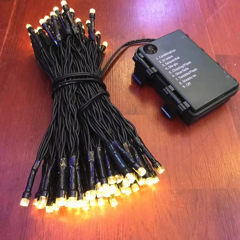 Cross-border outdoor waterproof battery box light string, garden decorative light string, Christmas decorative led waterproof light string