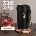 Wholesale 316 retro smart coffee mug - ceramic liner, insulated hot & cold water bottle, portable car cup, personalized engraving available
