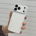 Instantly transform your phone with a premium leather-feel iphone 17 pro max case. available in white for iphone 17, iphone 16, and iphone 15 models. featuring corning glass and a minimalist, faux-leather design
