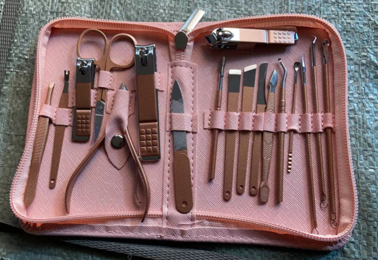 German stainless steel eagle mouth pliers manicure dead skin scissors tool suit complete set professional pedicure knife nail scissors wholesale