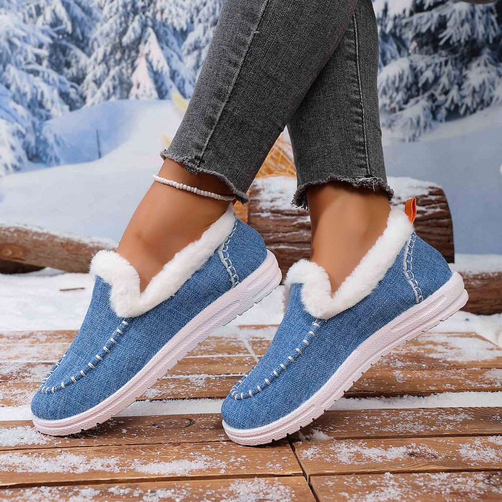 winternew arrivalthick sole snow boots for women fleece-linedthickened fur heattechplus size cross-border sewn bag women's cotton shoes