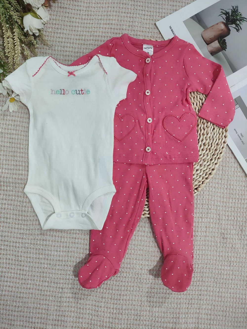 Girls' class a pure cotton suitlong sleevestops+leg pants+triangle hairy infant all year roundseparatessuit