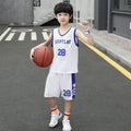 Kids' t-shirts & tank tops, student basketball jerseys, boys' casual middle school sports sets, summer sleeveless shorts