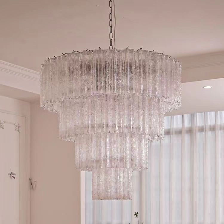 French light luxury crystal staircase light premium dining room bedroom villa lighting 2025 new living room chandelier