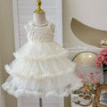 Girls' dress -  summer collection - korean style, chic princess dress with pearls - baby girl's tutu dress - birthday party dress