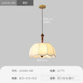 French lace fabric dining table chandelier solid wood top beads soft light fabric b&b restaurant kitchen bar soft decoration atmosphere