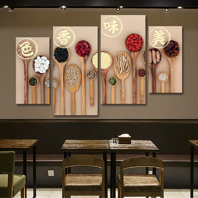 Hotel decorative painting hot pot restaurant box hanging painting creative restaurant barbecue shop seasoning wall background mural