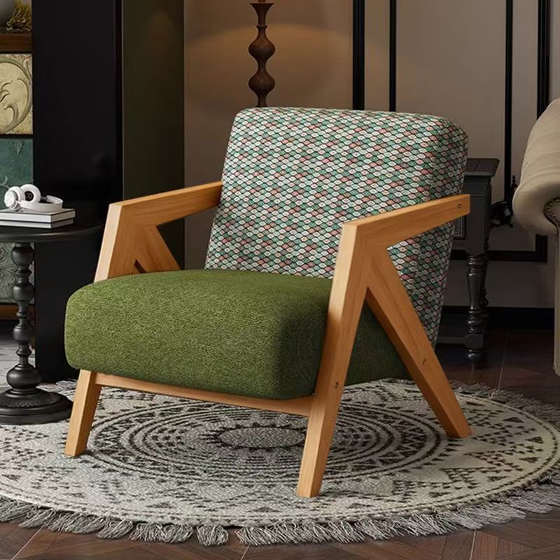 Richard nordic solid wood single sofa chair living room french cafe hotel retrob&b balcony lazy chair