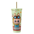 new arrival cartoon thermos cup stainless steel liner coffee cup high-looking large-capacity portable straw water cup batch