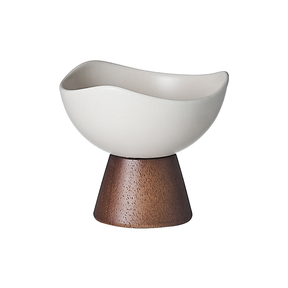 Japanese creative stoneware dessert cup dessert bowl ice cream cup tall flying saucer bottom seat afternoon tea snack plate