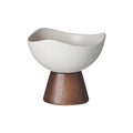 Japanese creative stoneware dessert cup dessert bowl ice cream cup tall flying saucer bottom seat afternoon tea snack plate