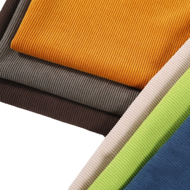 Warp knitted 16-pit elastic corduroy fabric, knitted 16 polyester corduroy casual wear throw pillow women's fabric