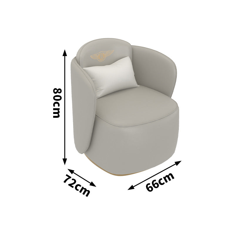 Commercial curved leather sofa office reception coffee table hotel sales center beauty salon reception negotiation table and chair set