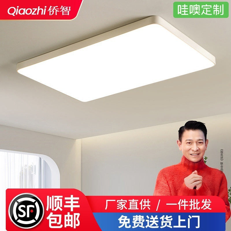 Ultra-thin led ceiling light round bedroom living room light simple modern rectangular Nordic dining room balcony aisle light