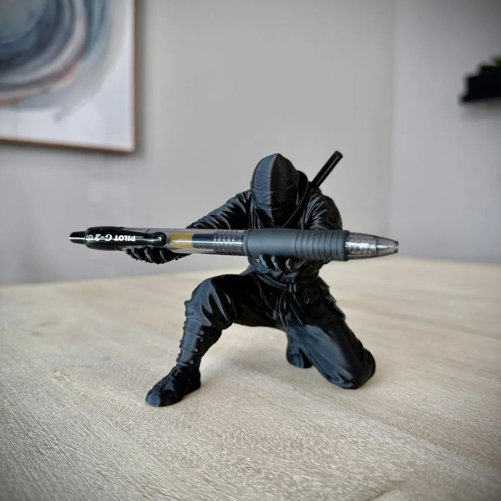 3d printed multifunctional pen holder, 3d printed ornament, desktop organizer, figurine, cross-border hot new product, ninja pen holder