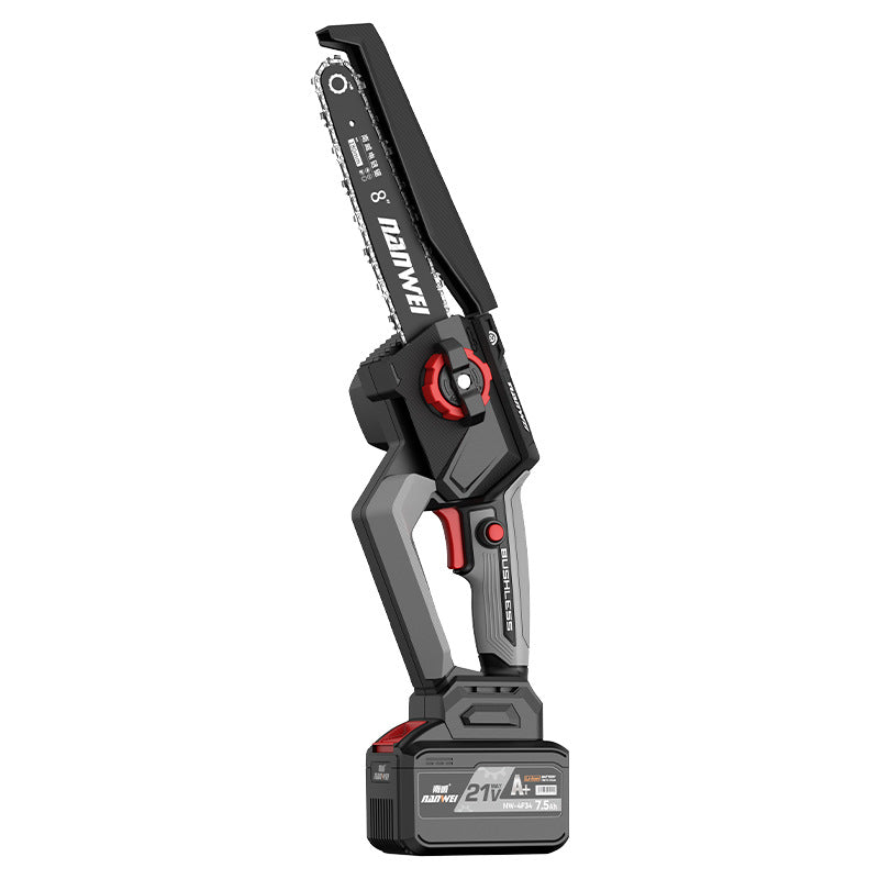 Nanwei electric saw rechargeable electric chain saw outdoor lithium electric saw handheld 6inch saw for splitting firewood and cutting trees saw factory