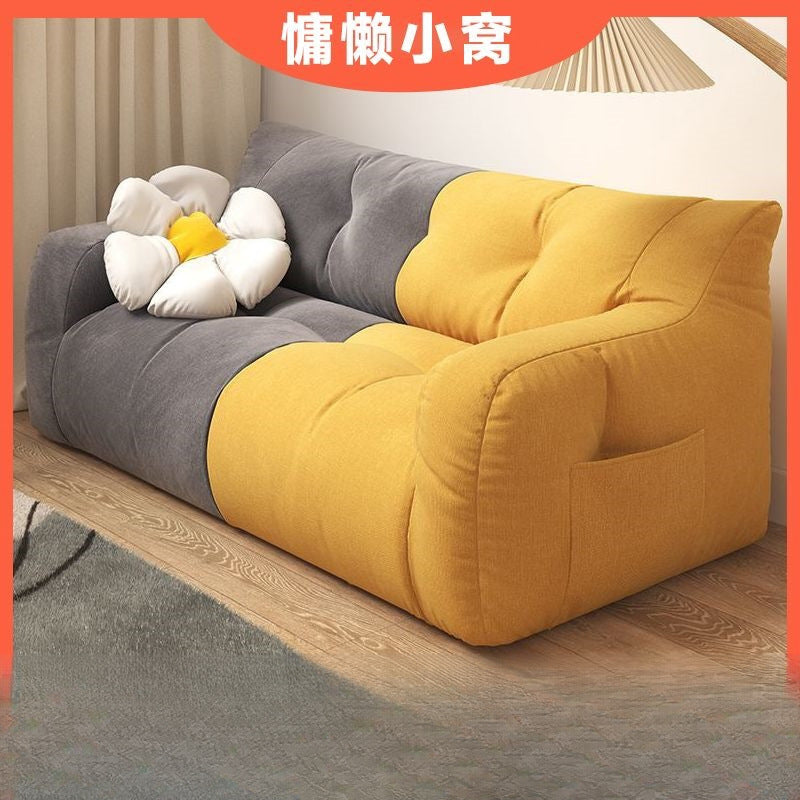 Tatami sofa bean bag lying bedroom balcony fabric sofa small apartment rental house