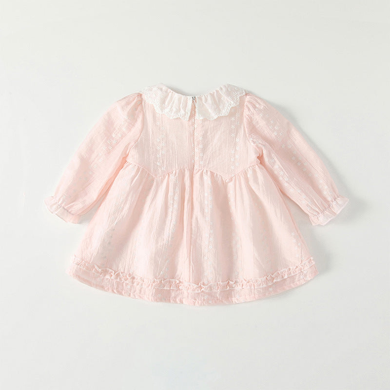 Forest style western style girldressautumn frenchlong sleevesnew arrivalkids skirtsweet baby princess skirtautum