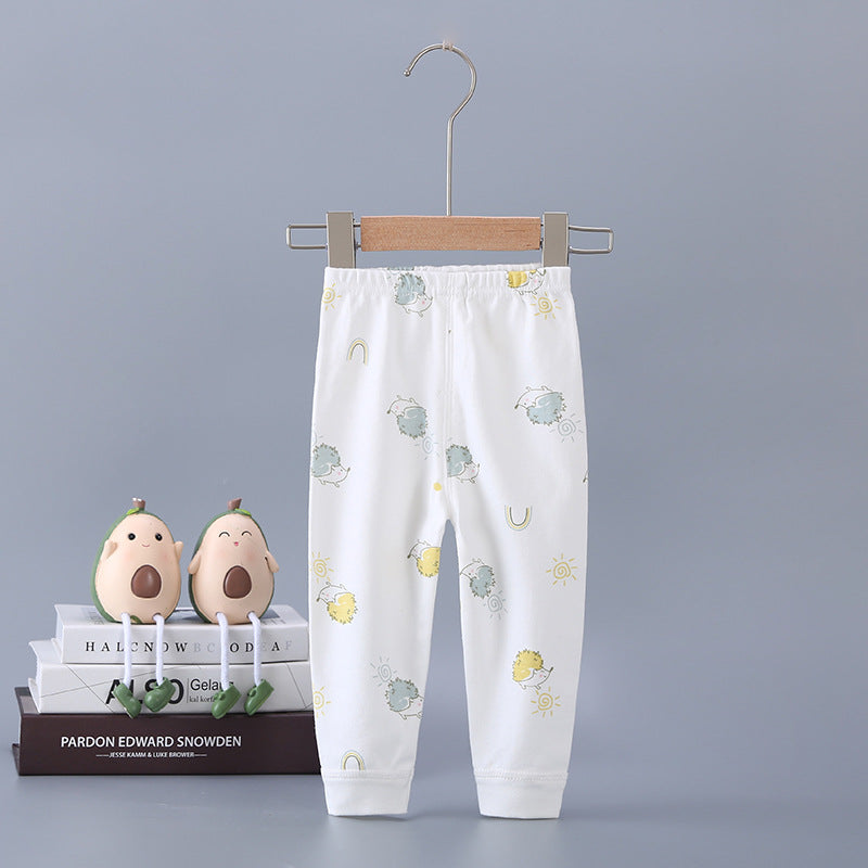 Baby long johns newborn baby pure cotton open crotch pants girl spring & fall thin inner wear single boy bottom pants