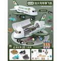 Oversized military airplane with 4 alloy cars + road signs [battery operated]