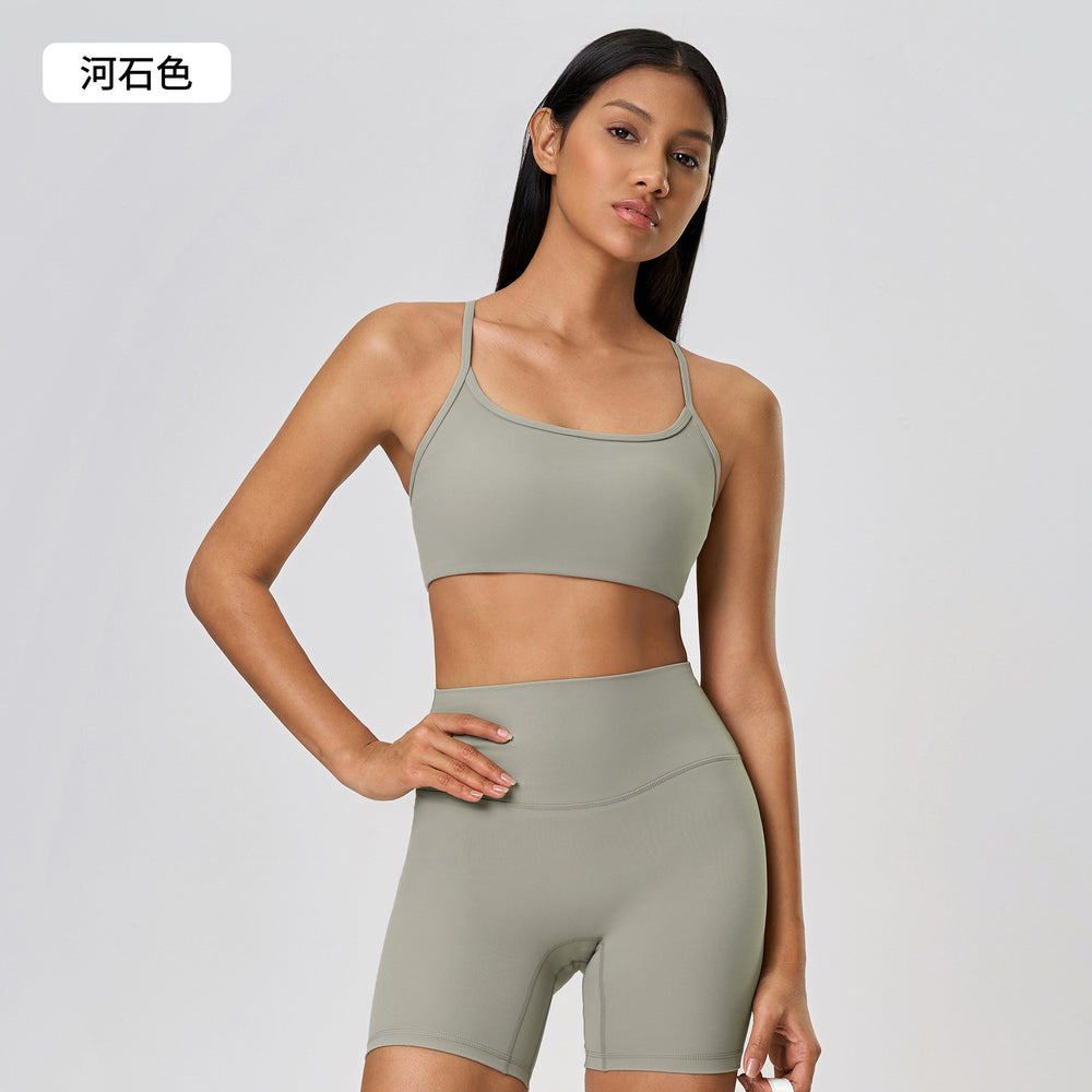 New yoga top: spaghetti strap, beautiful back yoga bra tank top - breathable fitness sports bra for women, summer collection dw399