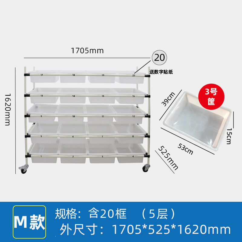 Mobile Shelf Wholesale Warehouse E-commerce Sorting Truck Wire Bar Picker Truck Silent Wheel Plastic Basket Wire Bar Truck Trolley