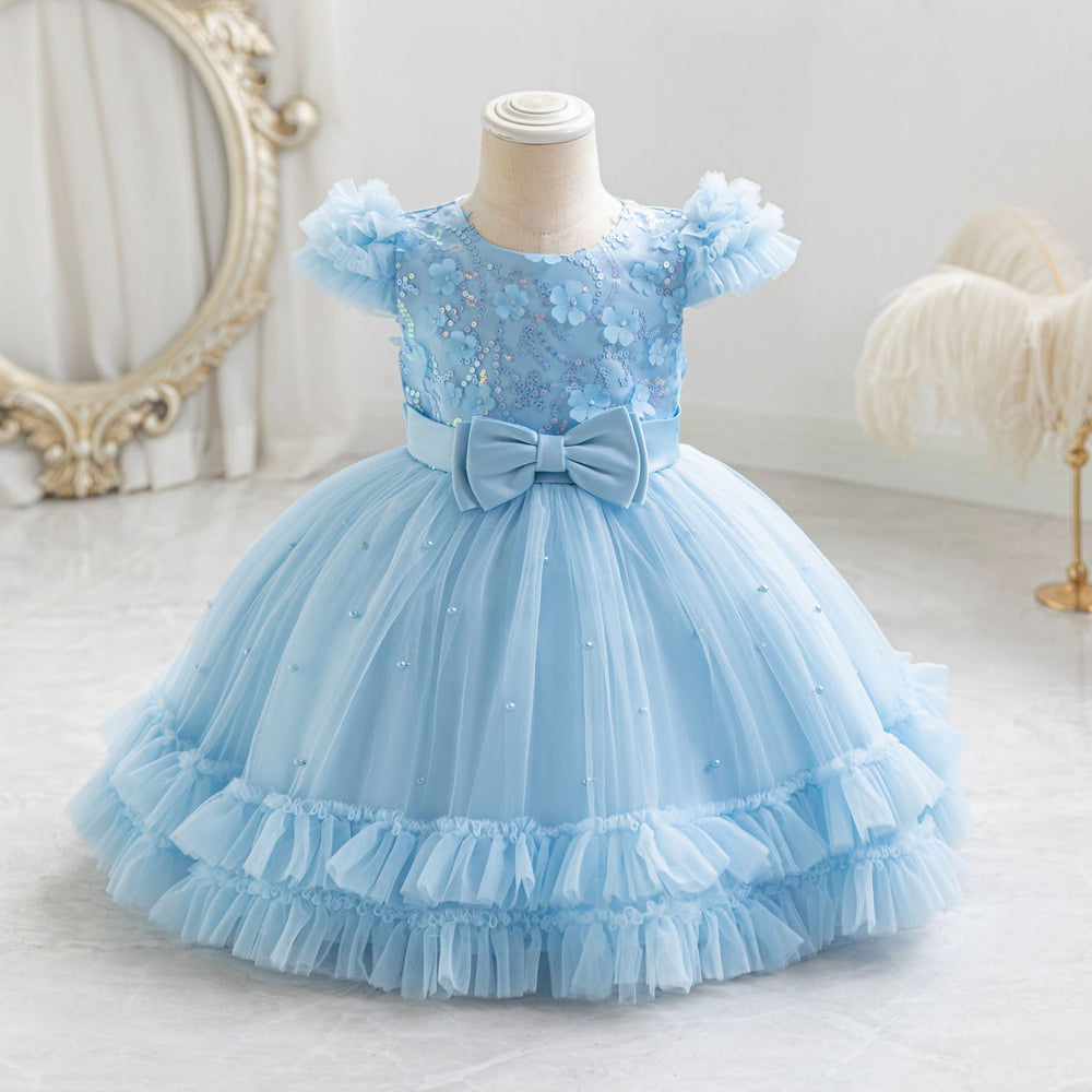 Wholesale new arrival baby girl kids dress sequin tutu princess dress first birthday dress kids dress