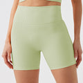 European and american eco-friendly ribbed quarter yoga shorts - high waist, butt-lifting, seamless fitness leggings - classic women's sports yoga pants