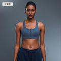 Front zip high-impact sports bra for women, one-piece cup, shockproof, push-up yoga bra with adjustable straps d25115