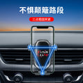 Car phone holder, air vent mount, 360° rotating alloy gravity navigation stand - minimalist design