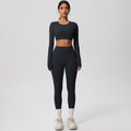 New european and american style fleece-lined yoga set - cloud-like, quick-drying activewear for women's outdoor running and fitness