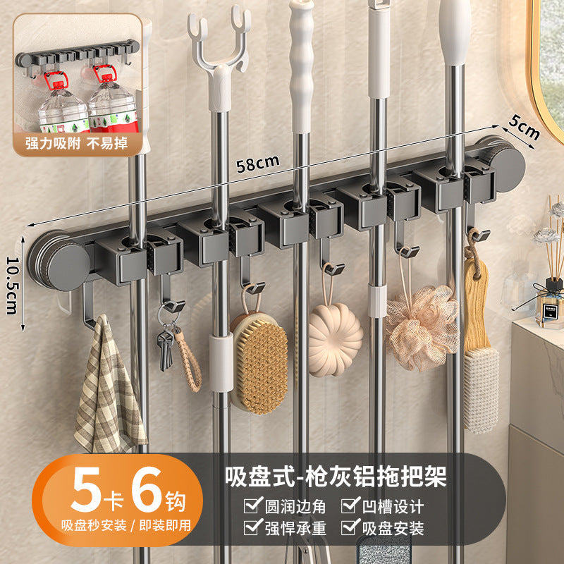 Gun gray hook, no need to punch holes, strong adhesive wall, bathroom towel wall hanging, bathroom kitchen coat hook