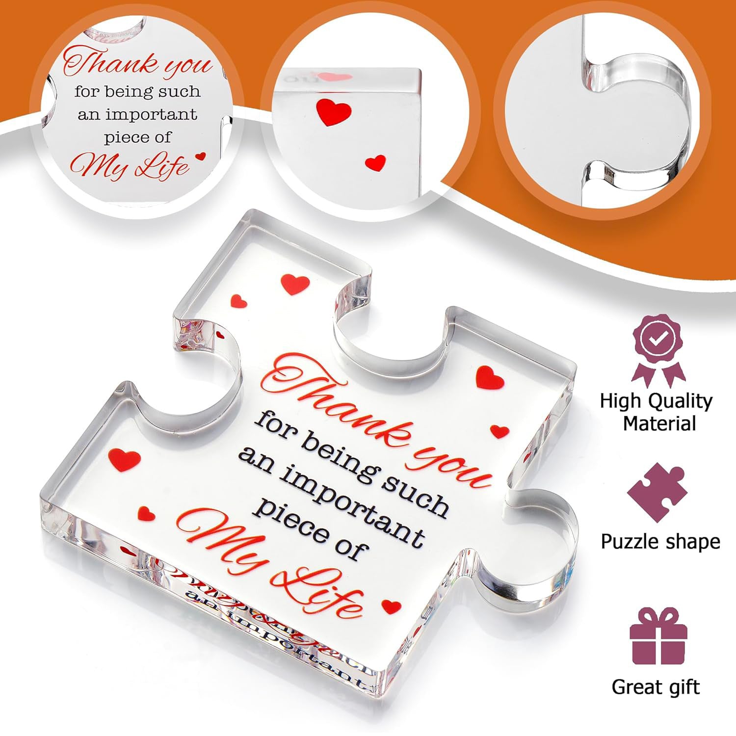 Cross-border new products Valentine's Day puzzles, transparent acrylic, Mother's Day gifts for elders, and desktop decorations for friends.