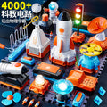 Kids' electronic building blocks space rocket model assembly toy educational science experiment kit - perfect birthday gift for science-enthusiast boys