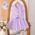 Kids clothing cross-border exclusive for european and american girls new arrival children's pink vest + mesh skirt children's clothing