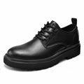 Men's shoes: new 2026 spring collection - british style black leather casual shoes, men's business formal oxfords, square toe work shoes, trendy footwear