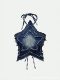 Amazon tiktok xiyin pinduoduo foreign trade cross-border fashion gradient denim star halter top women's summer