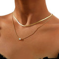 Amazon cross-border new fashion cross heart coin zircon pendant multi-layer necklace jewelry trendy women's style